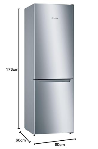 Bosch KGN33NLEB Série 2 Réfrigérateur combiné pose-libre - 282L - L 60cm x H 176cm - Inox