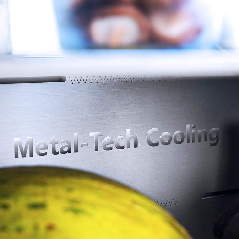 Cecotec Réfrigérateur à Double Porte en Inox avec Distributeur d'Eau de 510 L Bolero CoolMarket FD 510 WD Inox E. 183 cm de Hauteur, 84 cm de Largeur, Moteur Inverter Plus, NoFrost Total