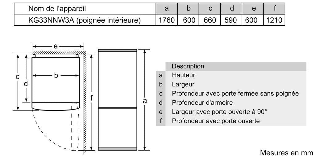 Bosch KGN33NLEB Série 2 Réfrigérateur combiné pose-libre - 282L - L 60cm x H 176cm - Inox