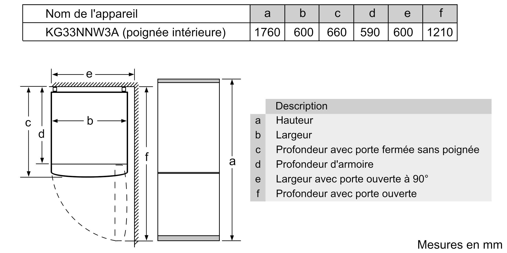 Bosch KGN33NLEB Série 2 Réfrigérateur combiné pose-libre - 282L - L 60cm x H 176cm - Inox