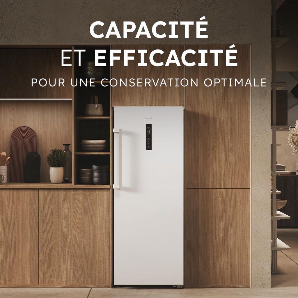 Congélateur Armoire Connecté - 1 Porte - Classe Énergétique E - Technologie Total No Frost - Blanc - 226 Litres - 153,5 x 60 x 73,7 cm
